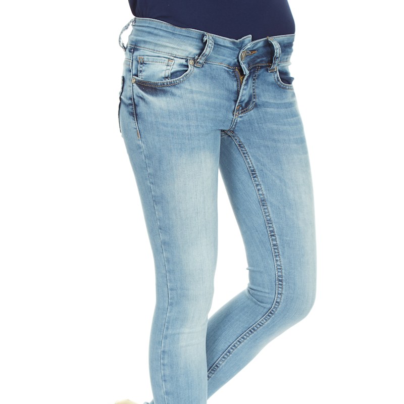 Jean push-up celeste