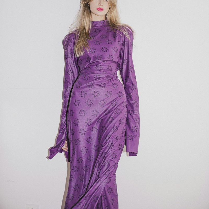 Vestido largo morado