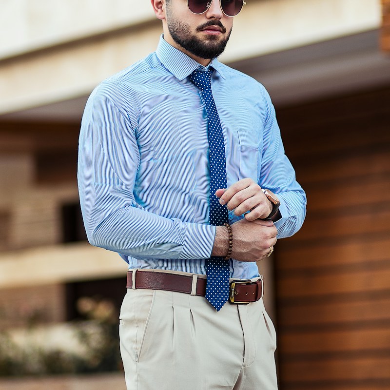 Camisa celeste de vestir