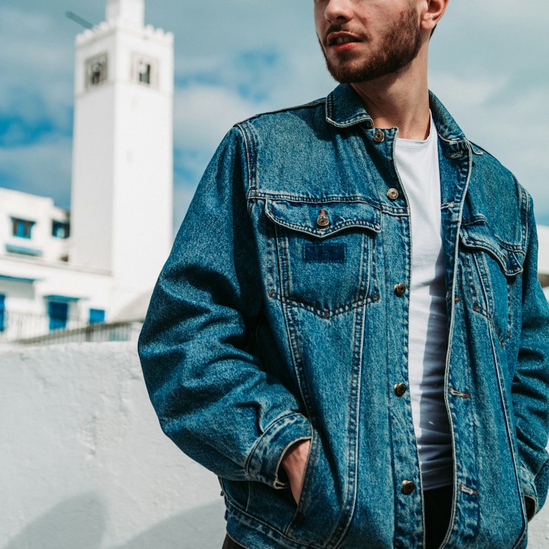 Casaca denim azul