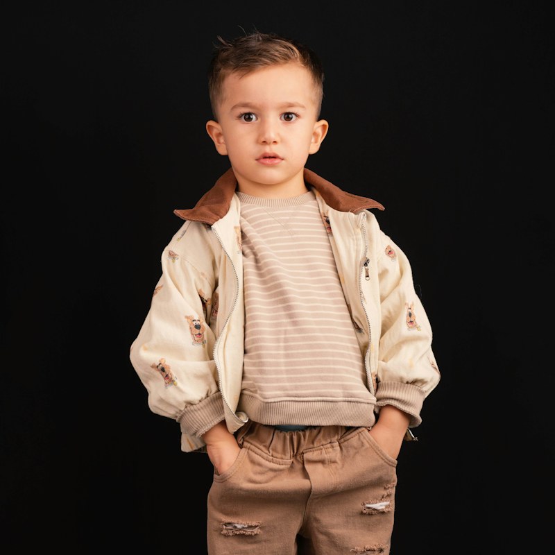Casaca beige niño