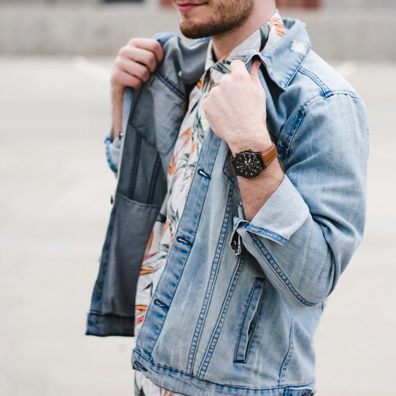 Casaca denim celeste