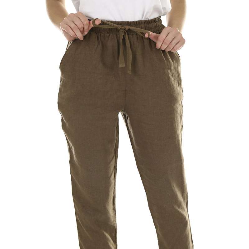Pantalón paperbag verde oliva